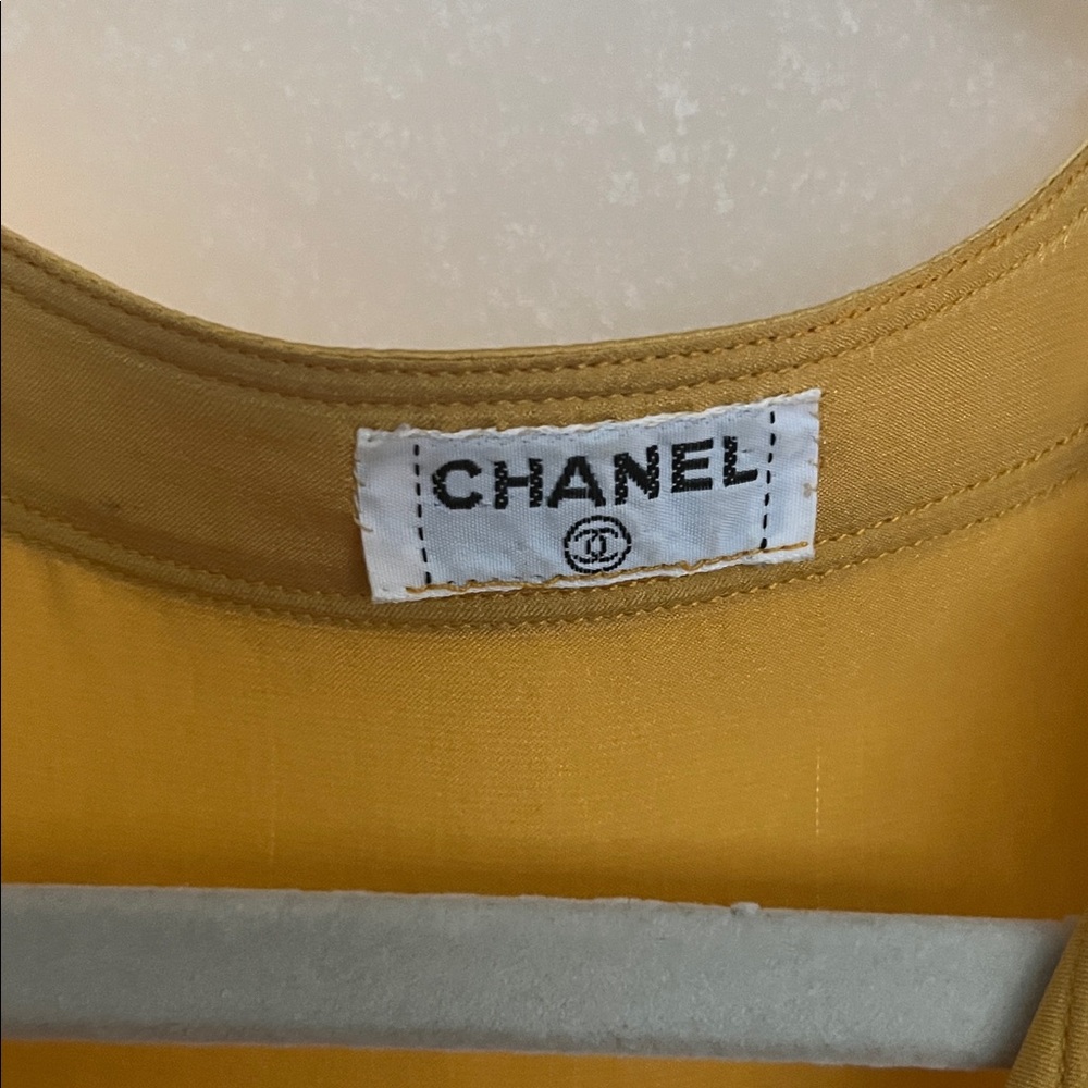 CHANEL Mustard Yellow Camisole Top